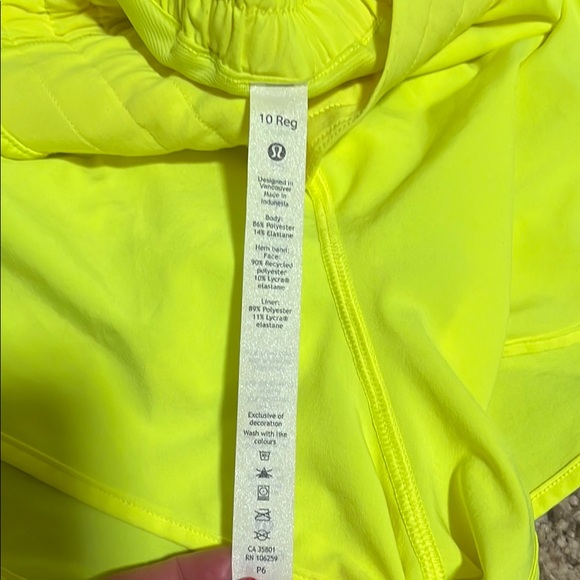 Lululemon Women's Neon Yellow Athletic Shorts - Picture 2 of 5